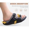 imageKuaiLu Mens Orthotic Sandals Athletic Thick Cushion Recovery Sport Slides Adjustable Strap Open Toe Walking Sandles With Comfortable Plantar Fasciitis Arch SupportGrey