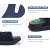 imageKuaiLu Mens Orthotic Sandals Athletic Thick Cushion Recovery Sport Slides Adjustable Strap Open Toe Walking Sandles With Comfortable Plantar Fasciitis Arch SupportNavy