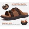 imageKuaiLu Mens Orthotic Sandals Athletic Thick Cushion Recovery Sport Slides Adjustable Strap Open Toe Walking Sandles With Comfortable Plantar Fasciitis Arch SupportKhaki