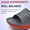 imageKuaiLu Mens Recovery Sandals Orthotic Thick Cushion Open Toe Sport Slides With Comfortable Plantar Fasciitis Arch Support Reduces Stress on Feet Joints ampamp Back PostExerciseGrey Red