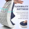 imageKuaiLu Mens Recovery Sandals Orthotic Thick Cushion Open Toe Sport Slides With Comfortable Plantar Fasciitis Arch Support Reduces Stress on Feet Joints ampamp Back PostExerciseBlue White