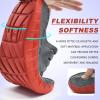 imageKuaiLu Mens Recovery Sandals Orthotic Thick Cushion Open Toe Sport Slides With Comfortable Plantar Fasciitis Arch Support Reduces Stress on Feet Joints ampamp Back PostExerciseGrey Red