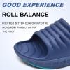imageKuaiLu Mens Recovery Sandals Orthotic Thick Cushion Open Toe Sport Slides With Comfortable Plantar Fasciitis Arch Support Reduces Stress on Feet Joints ampamp Back PostExerciseBlue