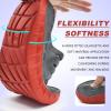 imageKuaiLu Mens Recovery Sandals Orthotic Thick Cushion Open Toe Sport Slides With Comfortable Plantar Fasciitis Arch Support Reduces Stress on Feet Joints ampamp Back PostExerciseGrey Red