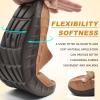 imageKuaiLu Mens Recovery Sandals Orthotic Thick Cushion Open Toe Sport Slides With Comfortable Plantar Fasciitis Arch Support Reduces Stress on Feet Joints ampamp Back PostExerciseKhaki Brown