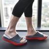 imageKuaiLu Mens Recovery Sandals Orthotic Thick Cushion Open Toe Sport Slides With Comfortable Plantar Fasciitis Arch Support Reduces Stress on Feet Joints ampamp Back PostExerciseGrey Red