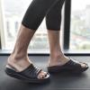 imageKuaiLu Mens Recovery Sandals Orthotic Thick Cushion Open Toe Sport Slides With Comfortable Plantar Fasciitis Arch Support Reduces Stress on Feet Joints ampamp Back PostExerciseBlack