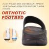 imageKuaiLu Mens Recovery Sandals Orthotic Thick Cushion Open Toe Sport Slides With Comfortable Plantar Fasciitis Arch Support Reduces Stress on Feet Joints ampamp Back PostExerciseMocha