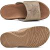 imageKuaiLu Mens Slides Soft Cushion Sport Sandals with Plantar Fasciitis Arch Support Adjustable Open Toe Summer Slippers Slip on Indoor Outdoor Size 715Chestnut