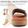 imageKuaiLu Mens Slides Soft Cushion Sport Sandals with Plantar Fasciitis Arch Support Adjustable Open Toe Summer Slippers Slip on Indoor Outdoor Size 715Chestnut