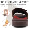 imageKuaiLu Mens Slides Soft Cushion Sport Sandals with Plantar Fasciitis Arch Support Adjustable Open Toe Summer Slippers Slip on Indoor Outdoor Size 715Dark Brown