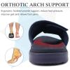 imageKuaiLu Mens Slides Soft Cushion Sport Sandals with Plantar Fasciitis Arch Support Adjustable Open Toe Summer Slippers Slip on Indoor Outdoor Size 715Dark Blue