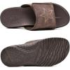 imageKuaiLu Mens Slides Soft Cushion Sport Sandals with Plantar Fasciitis Arch Support Adjustable Open Toe Summer Slippers Slip on Indoor Outdoor Size 715Dark Brown
