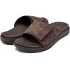 imageKuaiLu Mens Slides Soft Cushion Sport Sandals with Plantar Fasciitis Arch Support Adjustable Open Toe Summer Slippers Slip on Indoor Outdoor Size 715Dark Brown