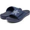 imageKuaiLu Mens Slides Soft Cushion Sport Sandals with Plantar Fasciitis Arch Support Adjustable Open Toe Summer Slippers Slip on Indoor Outdoor Size 715Dark Blue