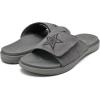 imageKuaiLu Mens Slides Soft Cushion Sport Sandals with Plantar Fasciitis Arch Support Adjustable Open Toe Summer Slippers Slip on Indoor Outdoor Size 715Grey