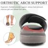 imageKuaiLu Mens Slides Soft Cushion Sport Sandals with Plantar Fasciitis Arch Support Adjustable Open Toe Summer Slippers Slip on Indoor Outdoor Size 715Grey