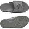 imageKuaiLu Mens Slides Soft Cushion Sport Sandals with Plantar Fasciitis Arch Support Adjustable Open Toe Summer Slippers Slip on Indoor Outdoor Size 715Grey