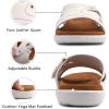imageKuaiLu Womens Fashion Orthotic Slides Ladies Lightweight Athletic Yoga Mat Sandals Slip On Thick Cushion Slippers Sandals With Comfortable Plantar Fasciitis Arch SupportWhite Khaki