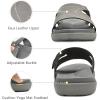 imageKuaiLu Womens Fashion Orthotic Slides Ladies Lightweight Athletic Yoga Mat Sandals Slip On Thick Cushion Slippers Sandals With Comfortable Plantar Fasciitis Arch SupportGrey