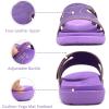imageKuaiLu Womens Fashion Orthotic Slides Ladies Lightweight Athletic Yoga Mat Sandals Slip On Thick Cushion Slippers Sandals With Comfortable Plantar Fasciitis Arch SupportPurple