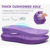 imageKuaiLu Womens Orthopedic Walking Sandals Recovery Sport Outdoor Hiking Water Sandles Thick Athletic Cushion Adjustable Leather Strap Sandals with Comfortable Plantar Fasciitis Arch SupportPurple