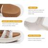 imageKuaiLu Womens Orthopedic Walking Sandals with Comfortable Arch Support Recovery Sport Relief Plantar Fasciitis Summer Outdoor Hiking Adjustable Strap Platform Cushion ShoesWhite Khaki