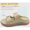 imageKuaiLu Womens Recovery Sandals With Comfortable Plantar Fasciitis Arch Support Orthotic Adjustable Thick Cushion Sport Slides Reduces Stress on Feet Joints ampamp Back PostExerciseKhaki Brown