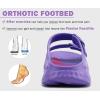 imageKuaiLu Womens Recovery Sandals With Comfortable Plantar Fasciitis Arch Support Orthotic Adjustable Thick Cushion Sport Slides Reduces Stress on Feet Joints ampamp Back PostExercisePurple