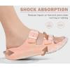 imageKuaiLu Womens Recovery Sandals With Comfortable Plantar Fasciitis Arch Support Orthotic Adjustable Thick Cushion Sport Slides Reduces Stress on Feet Joints ampamp Back PostExerciseCamo Pink