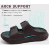 imageKuaiLu Womens Recovery Sandals With Comfortable Plantar Fasciitis Arch Support Orthotic Adjustable Thick Cushion Sport Slides Reduces Stress on Feet Joints ampamp Back PostExerciseDark Brown