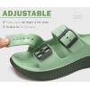 imageKuaiLu Womens Recovery Sandals With Comfortable Plantar Fasciitis Arch Support Orthotic Adjustable Thick Cushion Sport Slides Reduces Stress on Feet Joints ampamp Back PostExerciseOlive Green