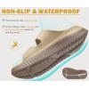 imageKuaiLu Womens Recovery Sandals With Comfortable Plantar Fasciitis Arch Support Orthotic Adjustable Thick Cushion Sport Slides Reduces Stress on Feet Joints ampamp Back PostExerciseKhaki Brown