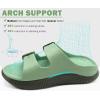 imageKuaiLu Womens Recovery Sandals With Comfortable Plantar Fasciitis Arch Support Orthotic Adjustable Thick Cushion Sport Slides Reduces Stress on Feet Joints ampamp Back PostExerciseOlive Green