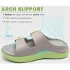 imageKuaiLu Womens Recovery Sandals With Comfortable Plantar Fasciitis Arch Support Orthotic Adjustable Thick Cushion Sport Slides Reduces Stress on Feet Joints ampamp Back PostExerciseApricot Green