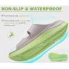 imageKuaiLu Womens Recovery Sandals With Comfortable Plantar Fasciitis Arch Support Orthotic Adjustable Thick Cushion Sport Slides Reduces Stress on Feet Joints ampamp Back PostExerciseApricot Green