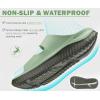 imageKuaiLu Womens Recovery Sandals With Comfortable Plantar Fasciitis Arch Support Orthotic Adjustable Thick Cushion Sport Slides Reduces Stress on Feet Joints ampamp Back PostExerciseOlive Green