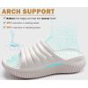 imageKuaiLu Womens Recovery Sandals With Comfortable Plantar Fasciitis SupportLadies Orthotic Open Toe Sport Slides Thick Cushion Reduces Stress on FeetJoints ampamp Back PostExerciseWhite Beige