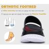 imageKuaiLu Womens Recovery Sandals With Comfortable Plantar Fasciitis SupportLadies Orthotic Open Toe Sport Slides Thick Cushion Reduces Stress on FeetJoints ampamp Back PostExerciseBlack White