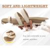imageKuaiLu Womens Slides Sandals with Plantar Fasciitis Arch Support Fashion Comfort Adjustable Flat Sandals Ladies Lightweight Orthotic Slip on SandalsBeige