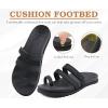 imageKuaiLu Womens Slides Sandals with Plantar Fasciitis Arch Support Fashion Comfort Adjustable Flat Sandals Ladies Lightweight Orthotic Slip on SandalsBlack