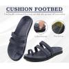 imageKuaiLu Womens Slides Sandals with Plantar Fasciitis Arch Support Fashion Comfort Adjustable Flat Sandals Ladies Lightweight Orthotic Slip on SandalsDarkblue