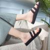 imageKuaiLu Womens Slides Sandals with Plantar Fasciitis Arch Support Fashion Comfort Adjustable Flat Sandals Ladies Lightweight Orthotic Slip on SandalsDarkblue