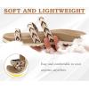imageKuaiLu Womens Slides Sandals with Plantar Fasciitis Arch Support Fashion Comfort Adjustable Flat Sandals Ladies Lightweight Orthotic Slip on SandalsStylish Beige