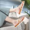 imageKuaiLu Womens Slides Sandals with Plantar Fasciitis Arch Support Fashion Comfort Adjustable Flat Sandals Ladies Lightweight Orthotic Slip on SandalsStylish White Khaki