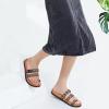 imageKuaiLu Womens Slides Sandals with Plantar Fasciitis Arch Support Fashion Comfort Adjustable Flat Sandals Ladies Lightweight Orthotic Slip on SandalsStylish Khaki Black