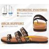 imageKuaiLu Womens Slides Sandals with Plantar Fasciitis Arch Support Fashion Comfort Adjustable Flat Sandals Ladies Lightweight Orthotic Slip on SandalsStylish Khaki Black