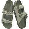 imageKuaiLu Mens Casual Sandals with Comfortable Orthopedic Arch Support Summer Beach Walking Shoes Cushion Slides Slip on Indoor OutdoorGreen