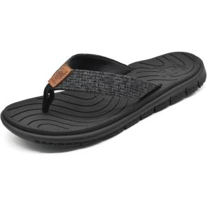 imageKuaiLu Womens Casual Flip Flops Yoga Mat Comfortable Cushion Arch Support Walking Thong Sandals Lightweight NonSlip Summer Beach SlippersAll Black