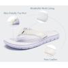 imageKuaiLu Comfortable Flip Flops for Women with Arch Support Summer Beach Walking Thong Sandals Slip On Indoor OutdoorAll White